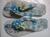 CHINELO HAVAIANAS  REVESTIDO EM CROCHÊ FLOR