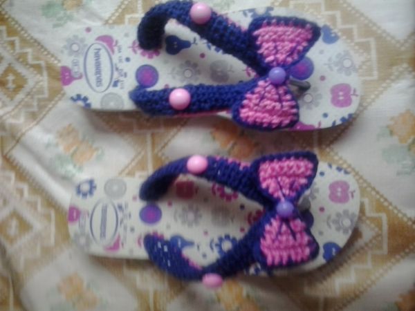 CHINELO HAVAIANAS KIDS REVESTIDO EM CROCHÊ - LAÇO