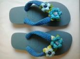 CHINELO HAVAIANAS  TOP REVESTIDO EM CROCHÊ FLOR