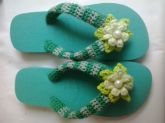 CHINELO HAVAIANAS  TOP REVESTIDO EM CROCHÊ FLOR