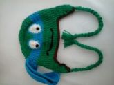 TOUCA EM CROCHÊ TARTARUGAS NINJAS LEONARDO