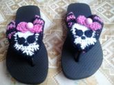 CHINELO INF. HAVAIANAS  TOP REVESTIDO EM CROCHÊ MONSTER HIGH