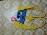 TOUCA EM CROCHÊ SMURFETTE