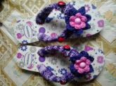 CHINELO HAVAIANAS KIDS  REVESTIDO EM CROCHÊ FLORES