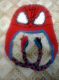 TOUCA EM  CROCHÊ SPIDER MAN